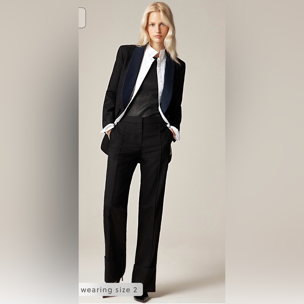 J.Crew X Alex Eagle cuffed mid-rise trouser in wool-cotton blend